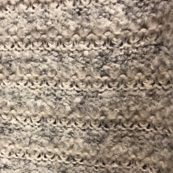 Line The Label Grey Boucle Striped Raglan Turtleneck Sweater - Picture 4 of 9